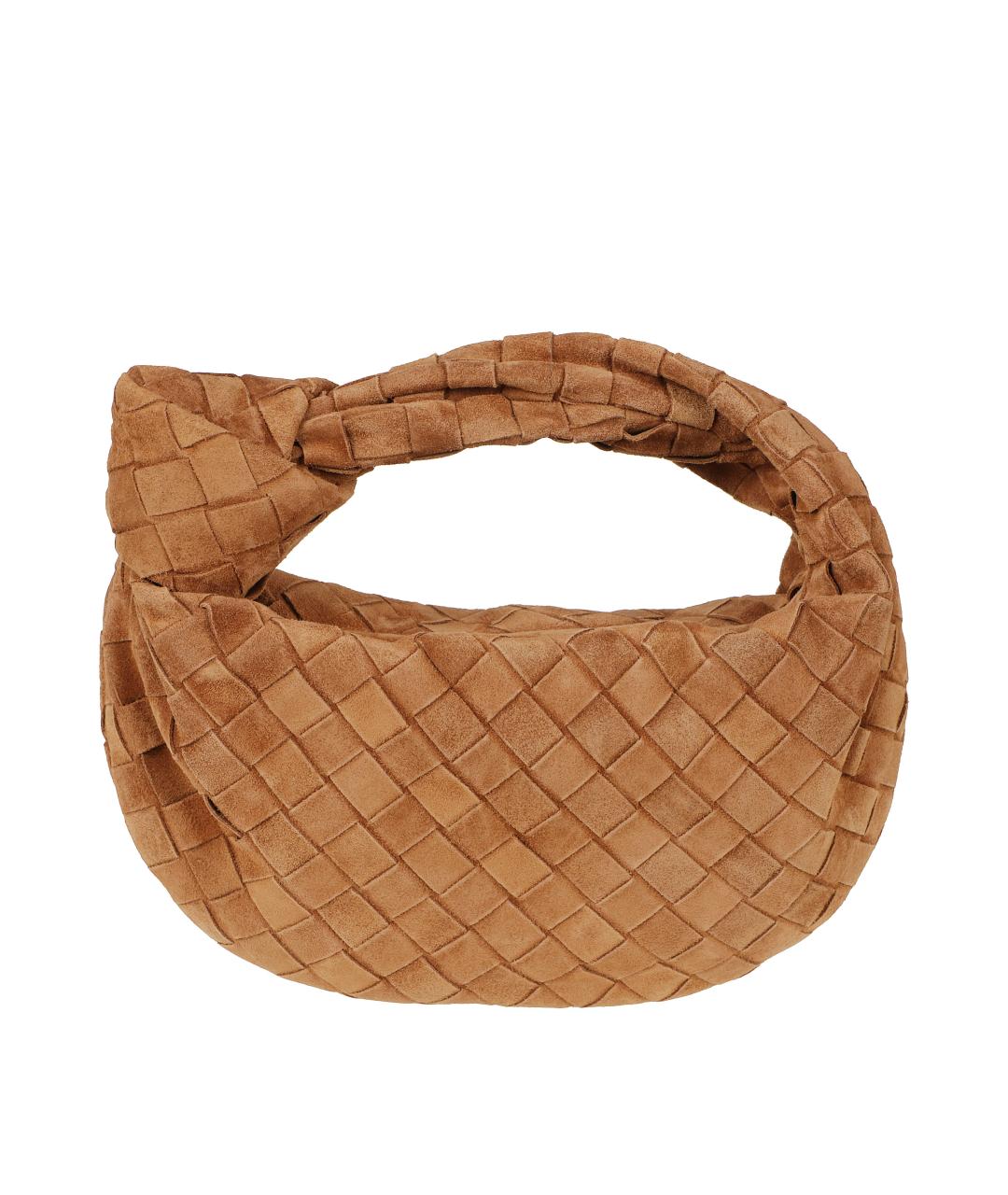 BOTTEGA VENETA Коричневая замшевая сумка с короткими ручками, фото 1