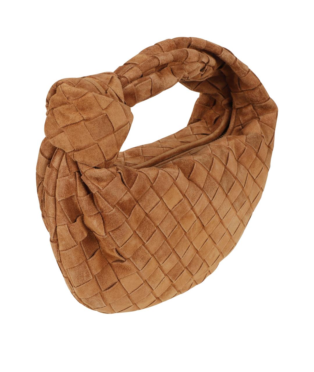 BOTTEGA VENETA Коричневая замшевая сумка с короткими ручками, фото 3