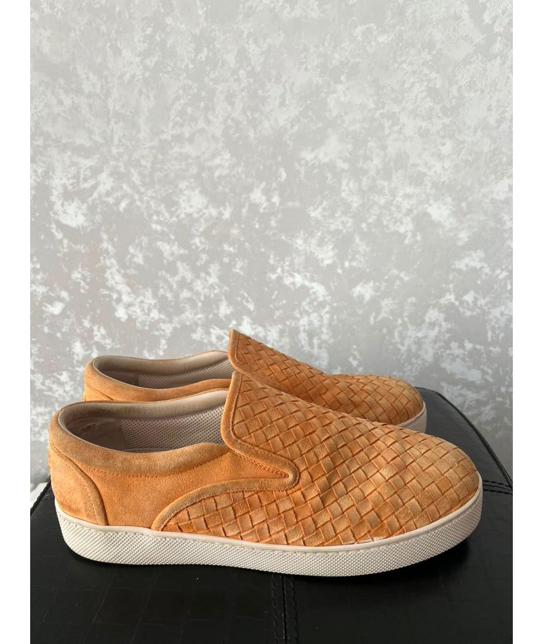 BOTTEGA VENETA Горчичные замшевые мокасины, фото 8