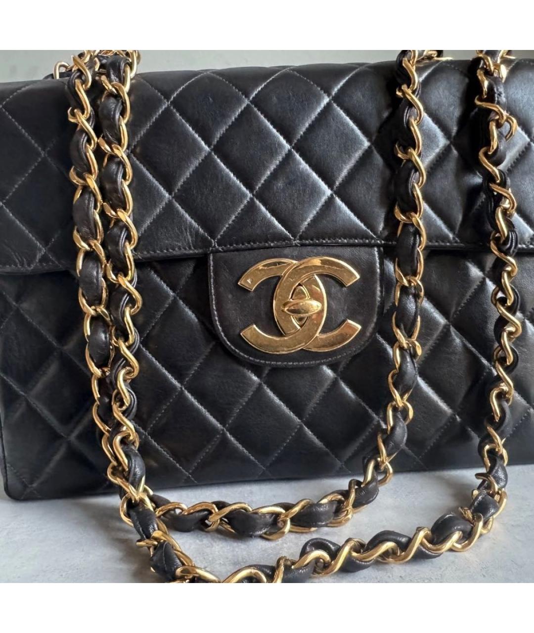 CHANEL Черная кожаная сумка тоут, фото 2