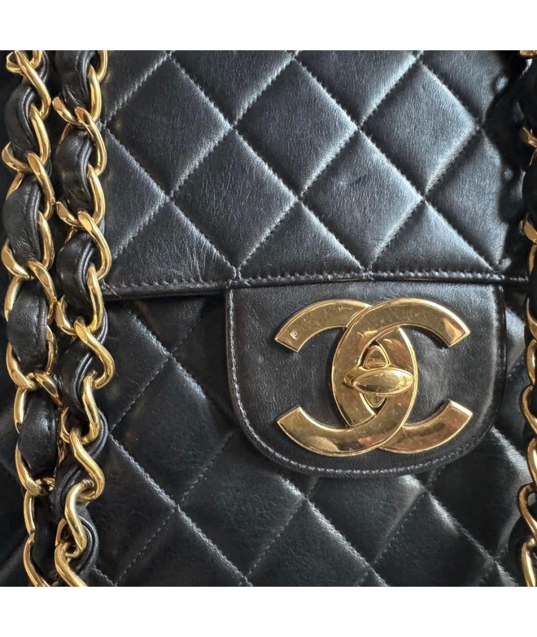 CHANEL Черная кожаная сумка тоут, фото 3