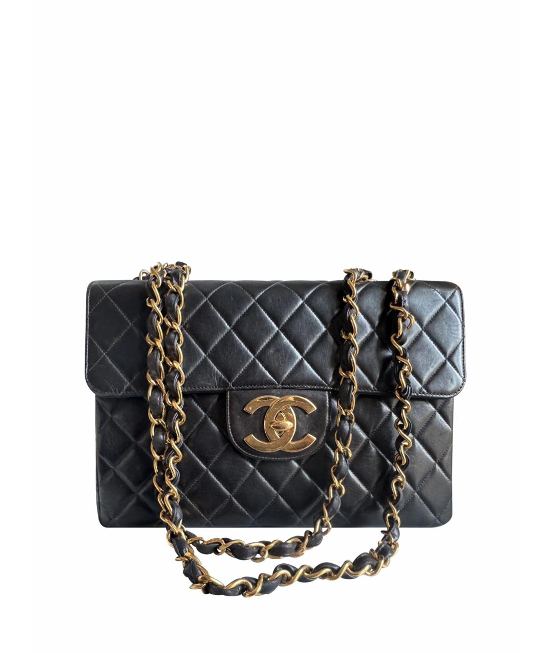 CHANEL Черная кожаная сумка тоут, фото 1