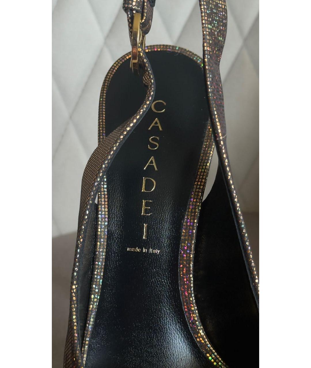 CASADEI Золотые босоножки, фото 3