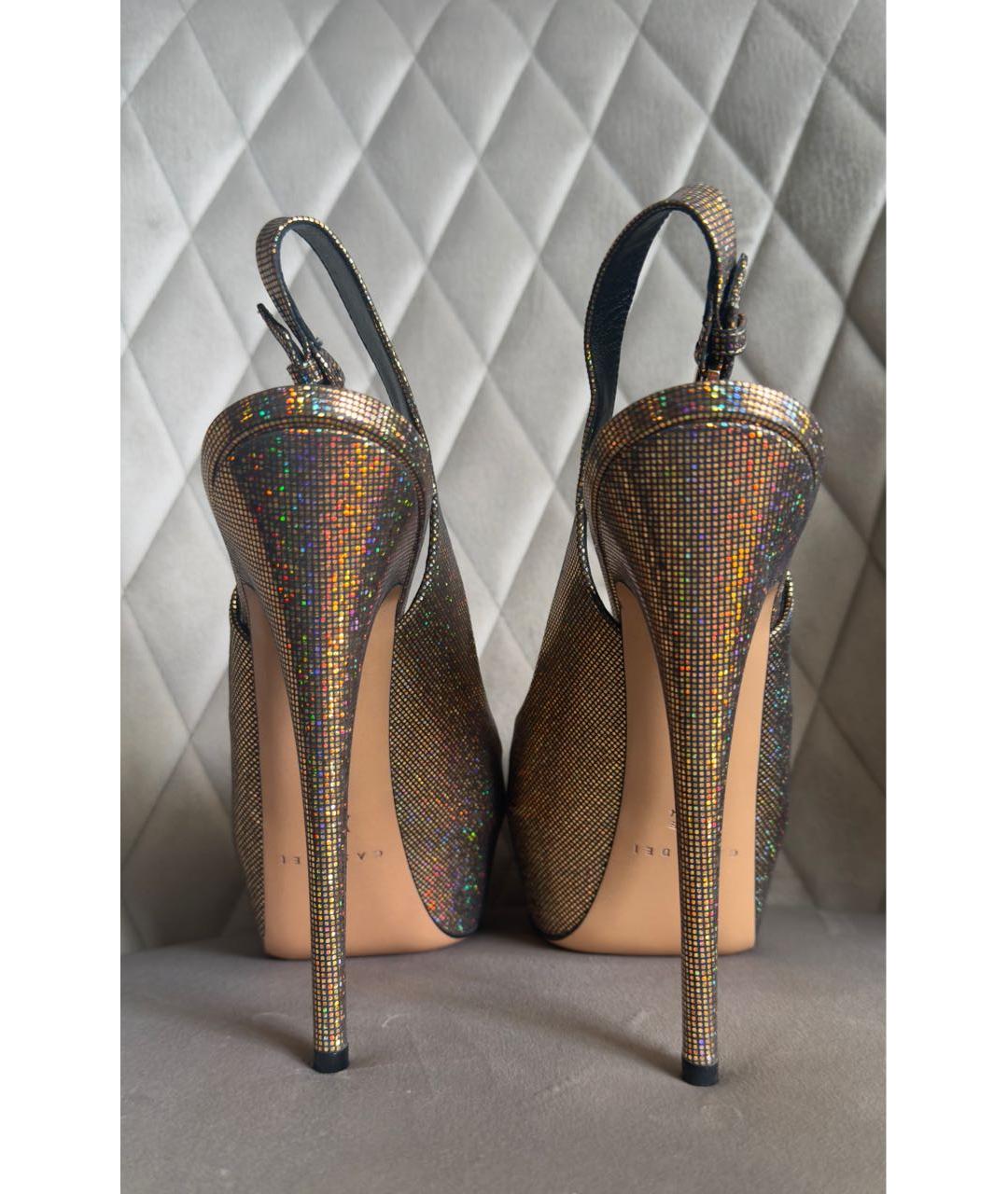 CASADEI Золотые босоножки, фото 6