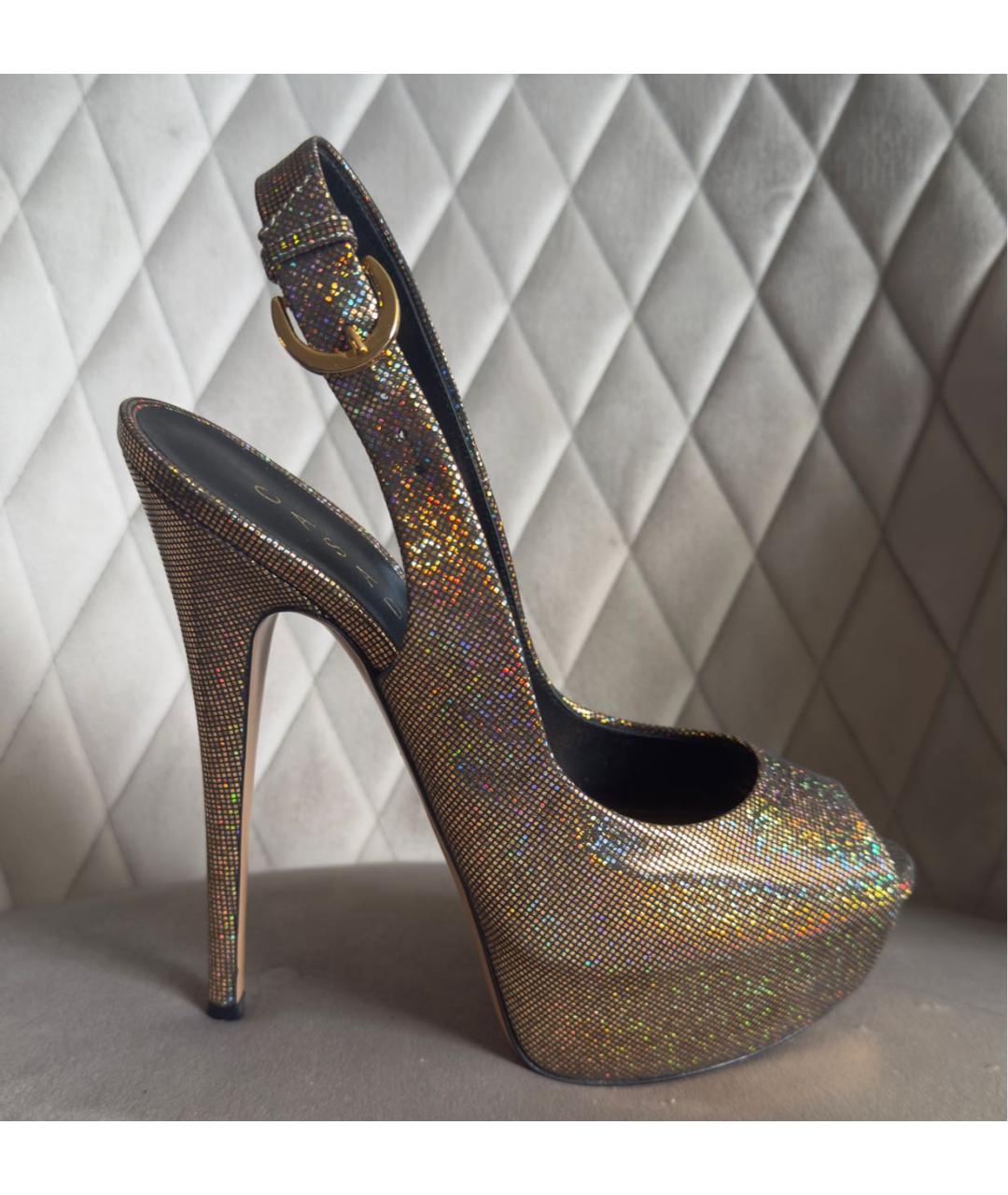 CASADEI Золотые босоножки, фото 9
