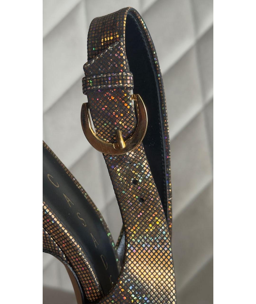 CASADEI Золотые босоножки, фото 4