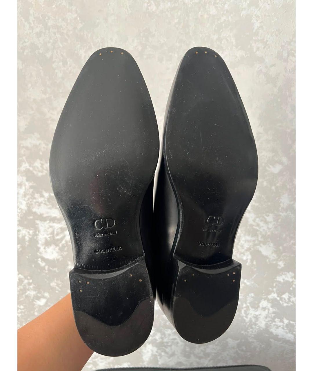 CHRISTIAN DIOR Черные кожаные туфли, фото 4