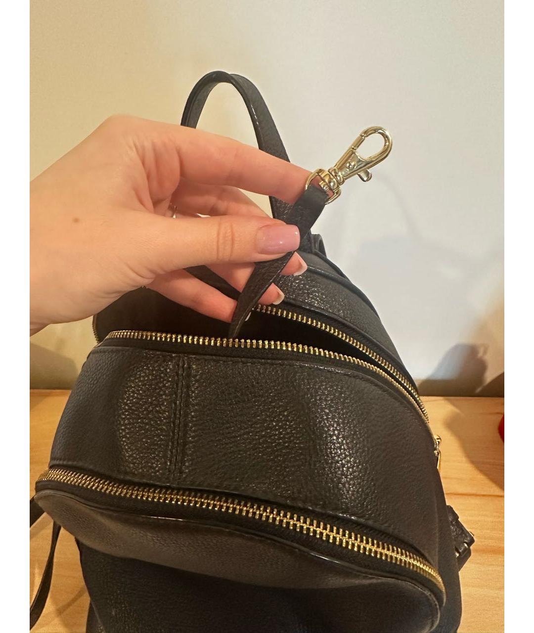 MICHAEL KORS Черный кожаный рюкзак, фото 7