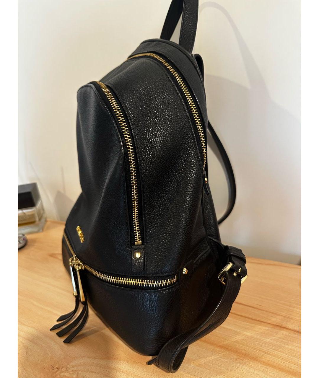 MICHAEL KORS Черный кожаный рюкзак, фото 5