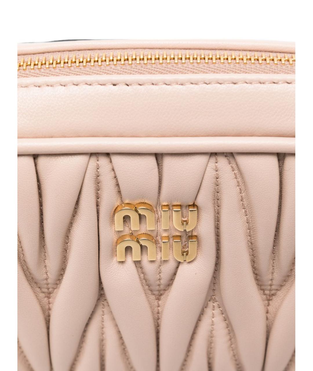 MIU MIU Розовая кожаная сумка через плечо, фото 5