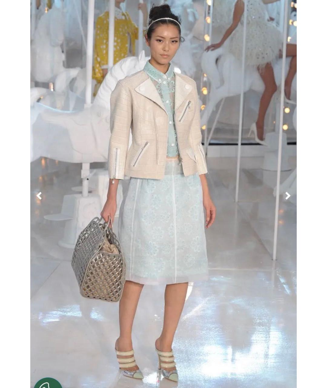 LOUIS VUITTON Коралловая полиэстеровая юбка миди, фото 8