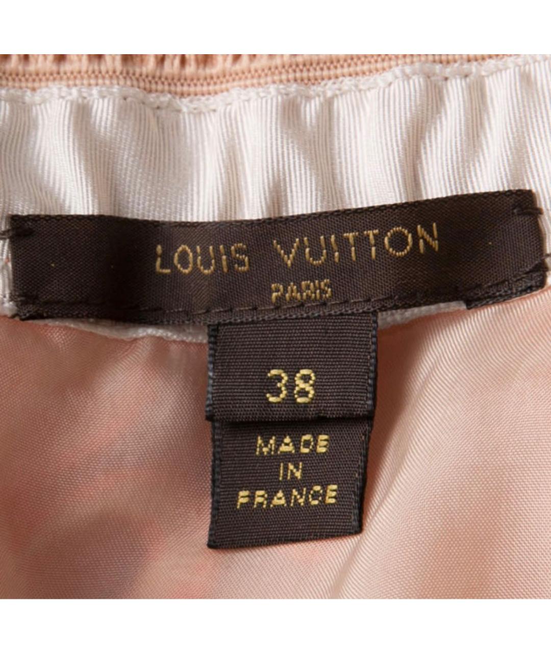 LOUIS VUITTON Коралловая полиэстеровая юбка миди, фото 3