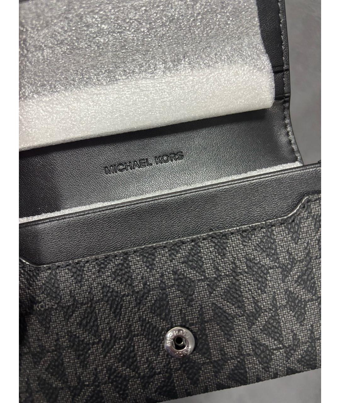 MICHAEL KORS Черный кошелек из искусственной кожи, фото 6
