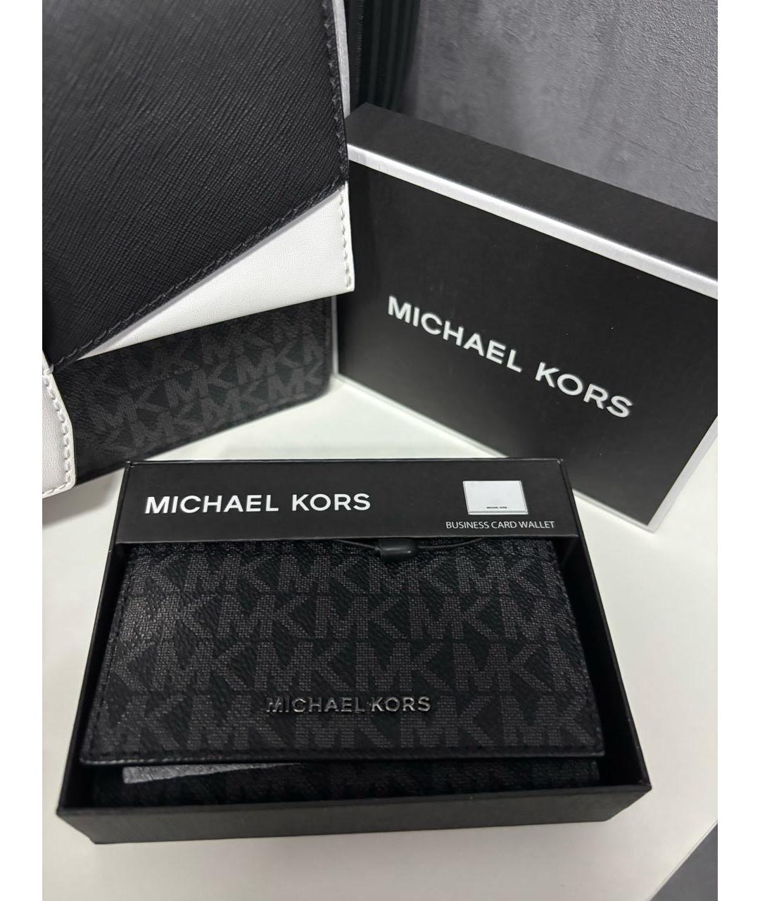 MICHAEL KORS Черный кошелек из искусственной кожи, фото 3