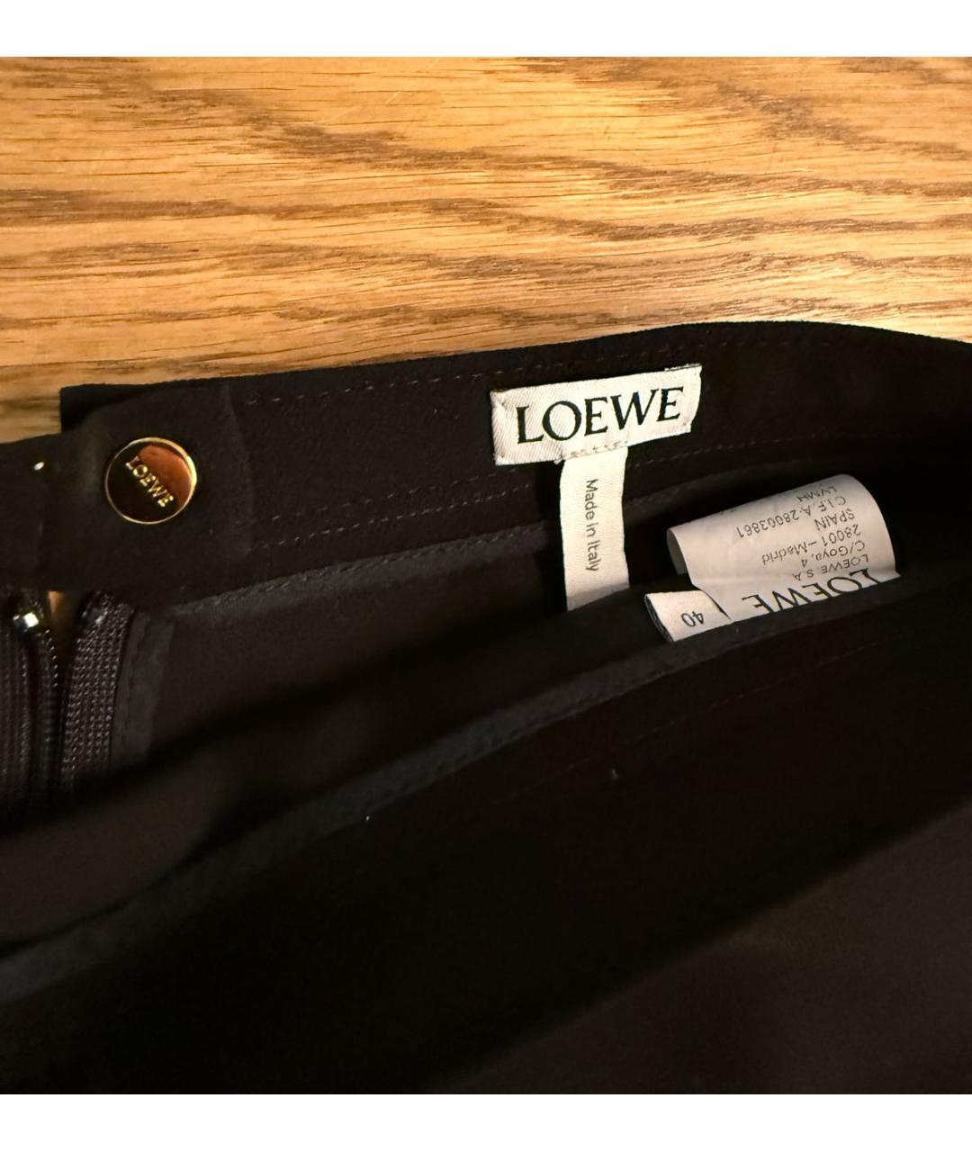 LOEWE Черная юбка макси, фото 4