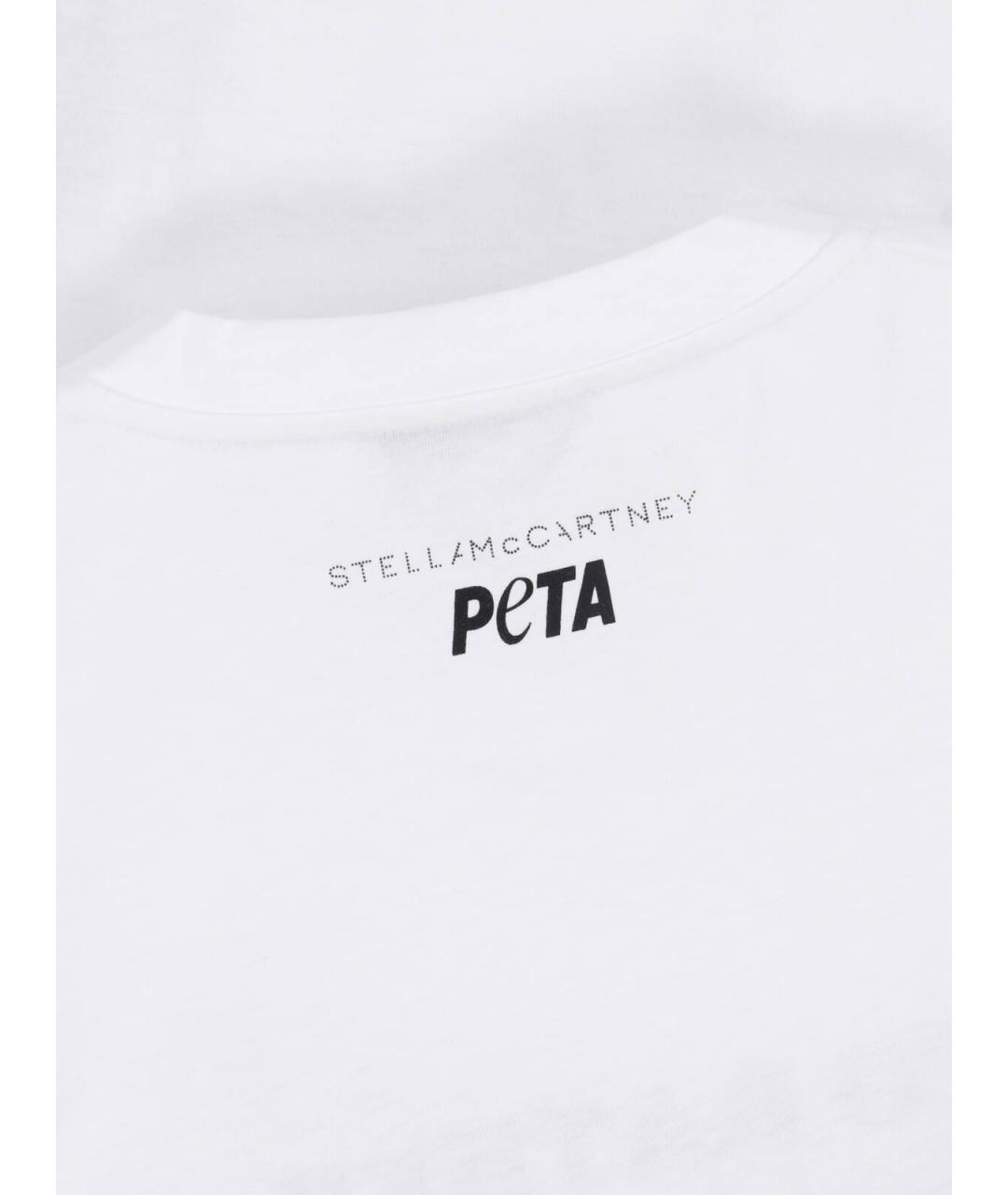 STELLA MCCARTNEY Белая хлопковая футболка, фото 3
