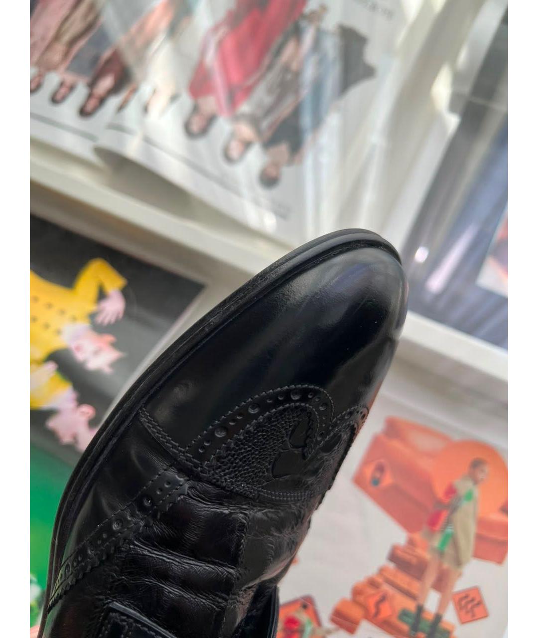 DOLCE&GABBANA Черные кожаные туфли, фото 7