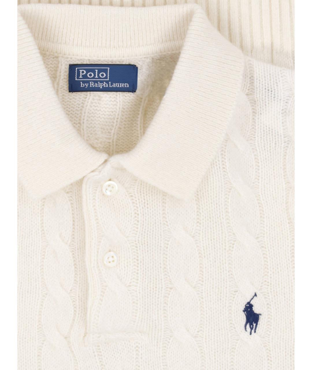 POLO RALPH LAUREN Бежевый шерстяной джемпер / свитер, фото 3