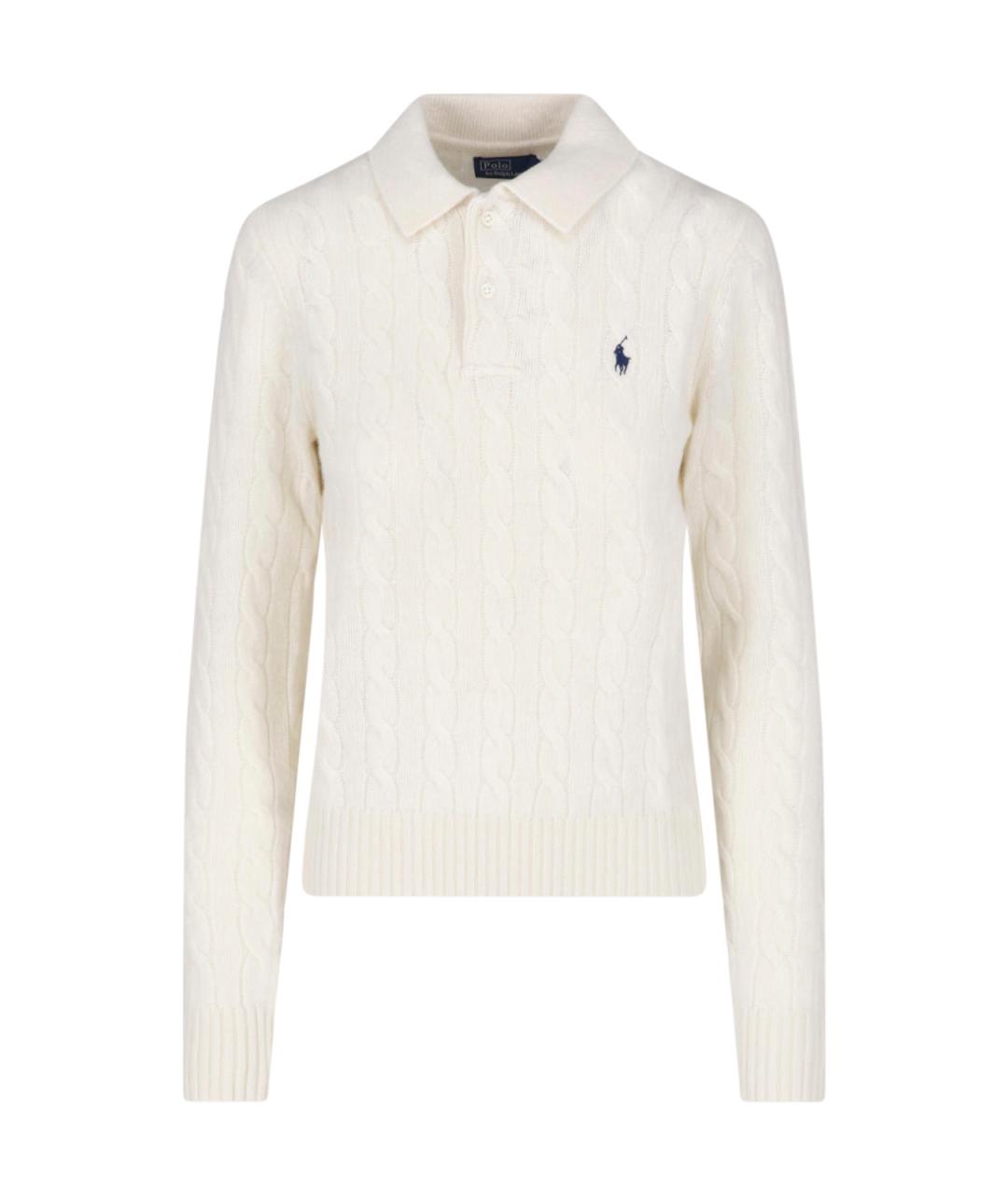 POLO RALPH LAUREN Бежевый шерстяной джемпер / свитер, фото 1
