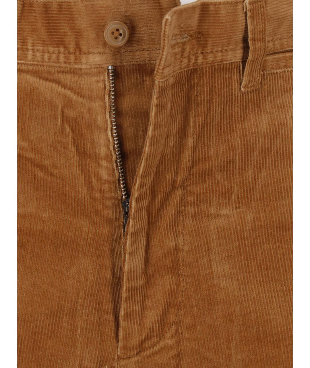 POLO RALPH LAUREN Коричневые хлопковые прямые брюки, фото 5