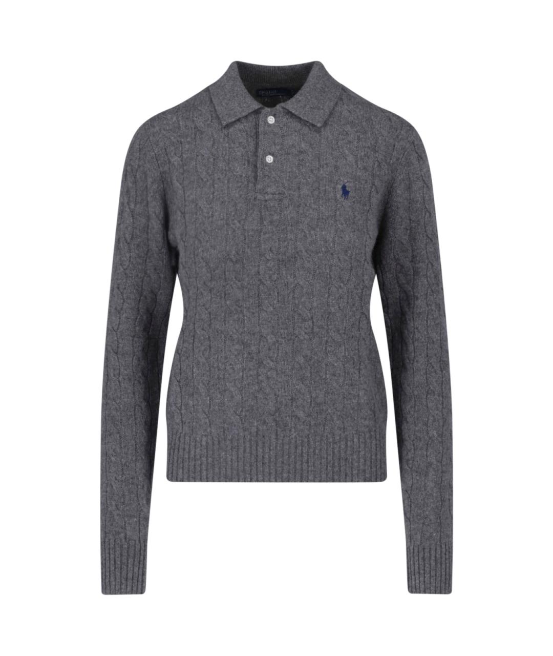 POLO RALPH LAUREN Серый шерстяной джемпер / свитер, фото 1