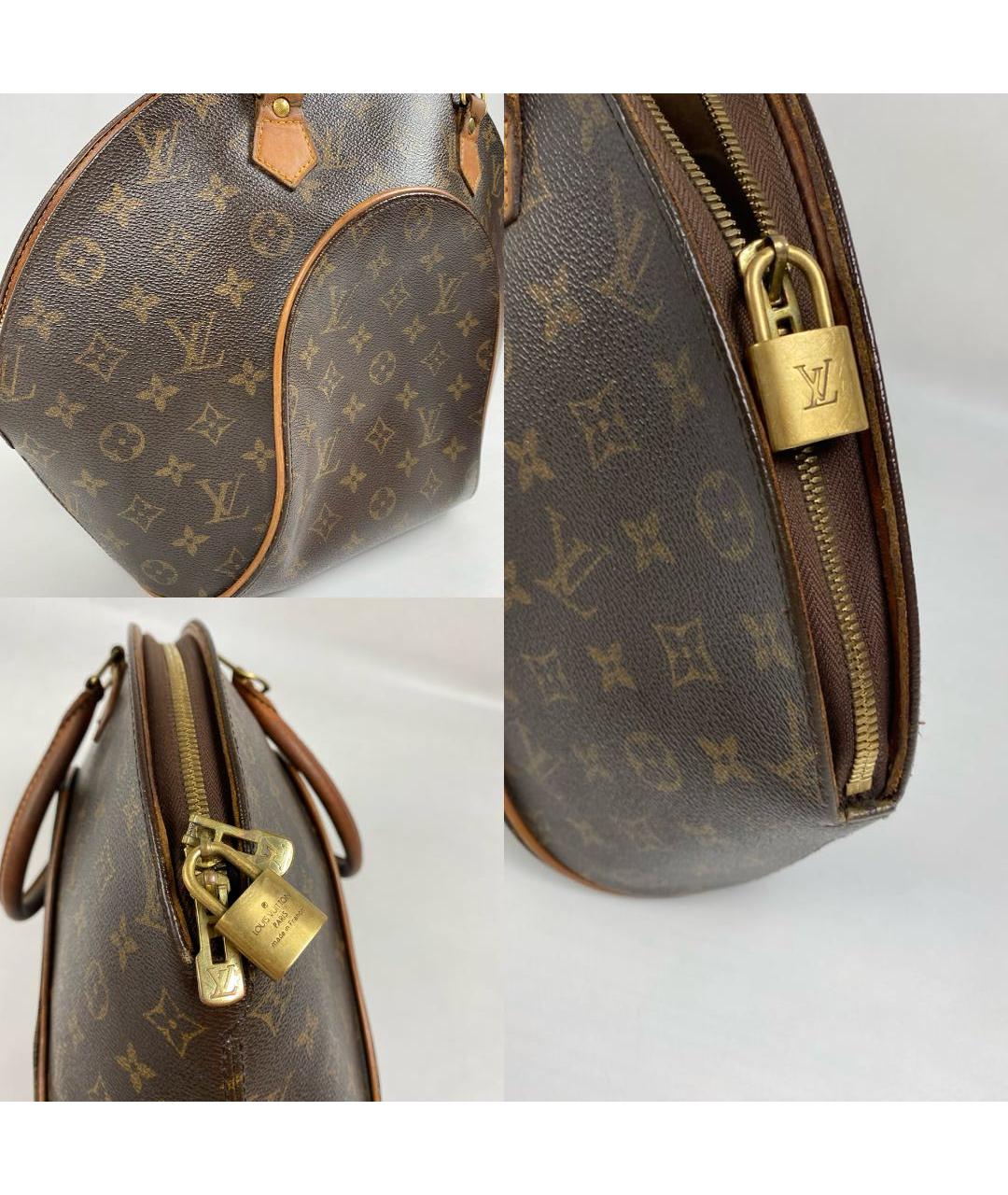 LOUIS VUITTON Коричневая канва сумка с короткими ручками, фото 4