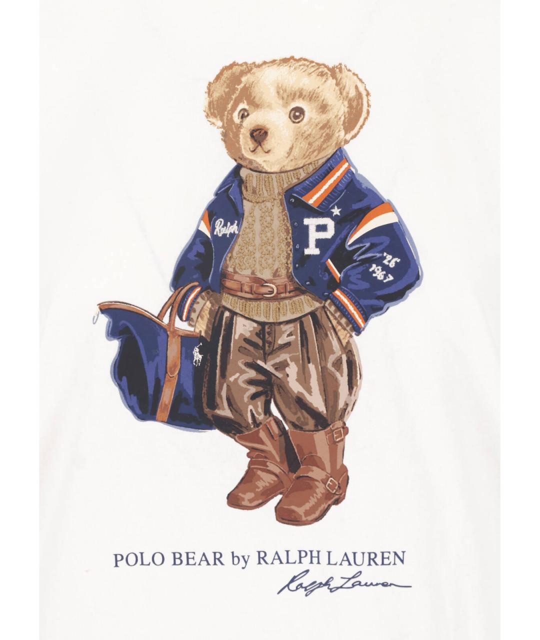 POLO RALPH LAUREN Белая хлопковая футболка, фото 3