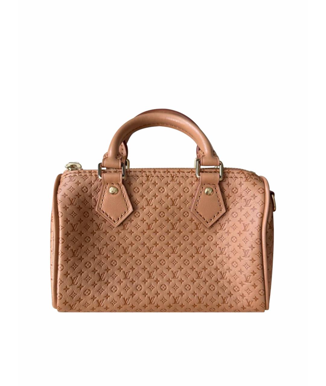LOUIS VUITTON Бежевая кожаная сумка через плечо, фото 1