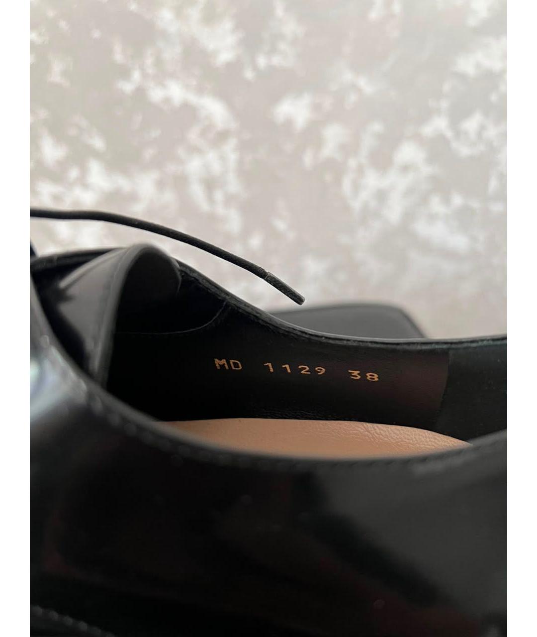 CHRISTIAN DIOR Черные кожаные туфли, фото 7