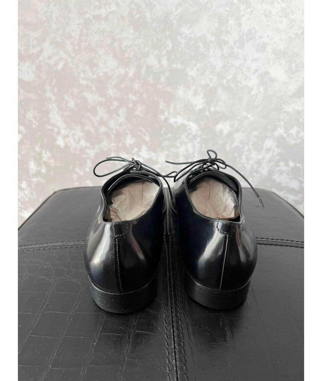CHRISTIAN DIOR Черные кожаные туфли, фото 4