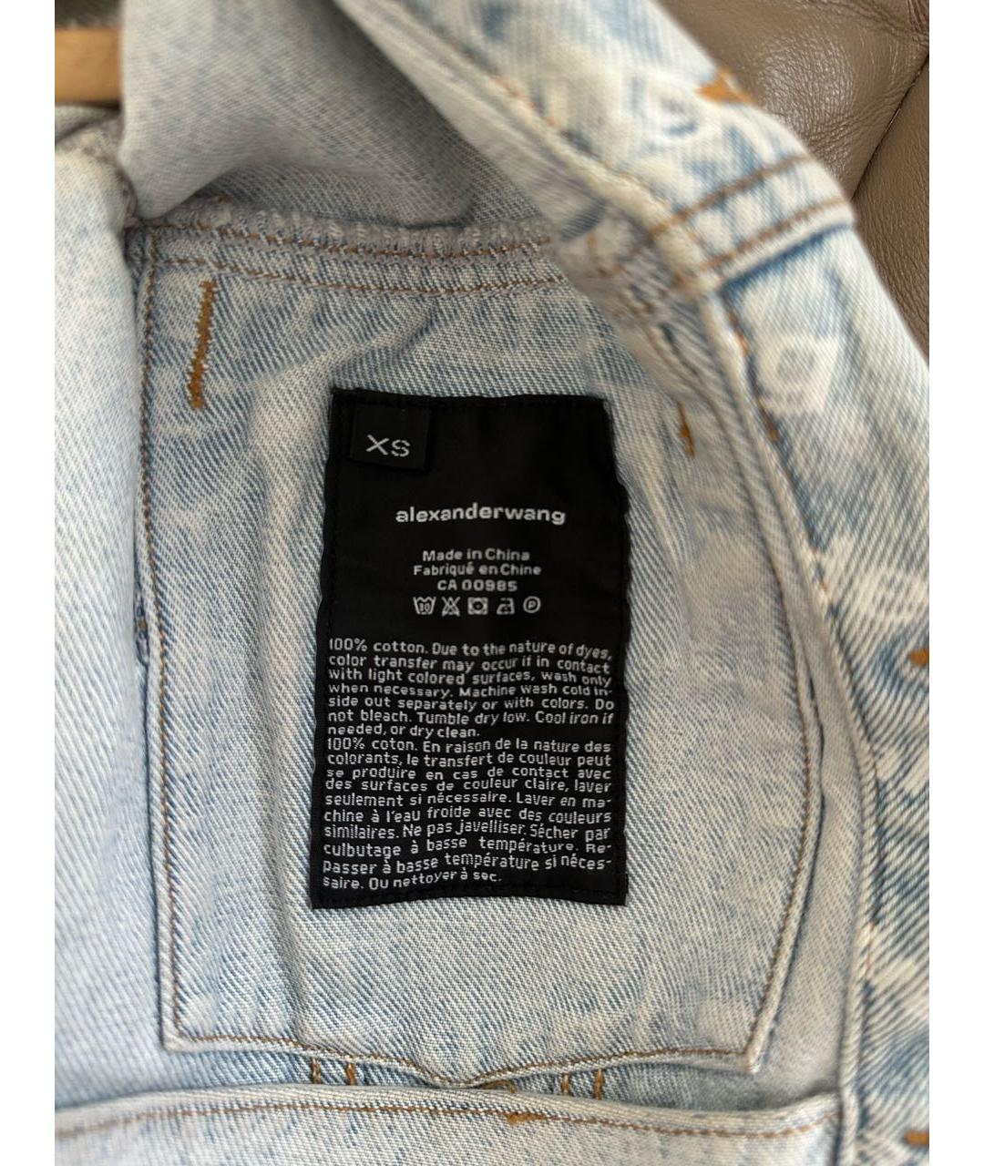 ALEXANDER WANG Голубая деним куртка, фото 4