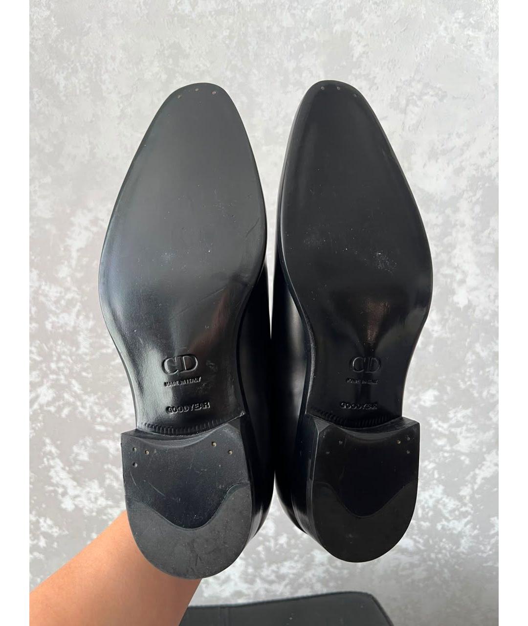 CHRISTIAN DIOR Черные кожаные туфли, фото 3
