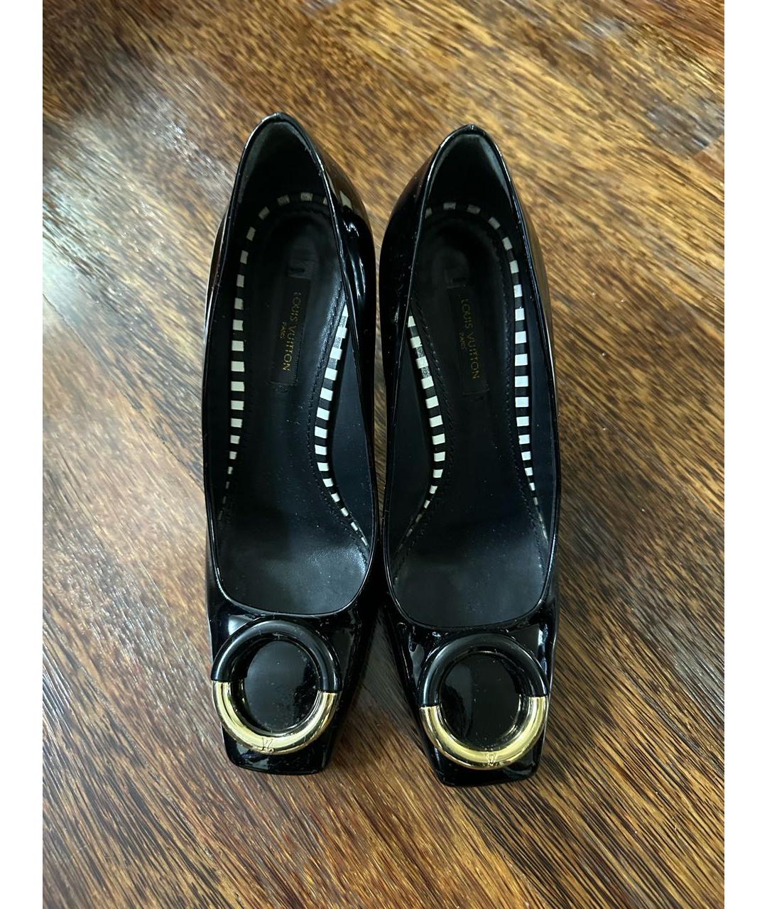 LOUIS VUITTON Черные кожаные туфли, фото 2