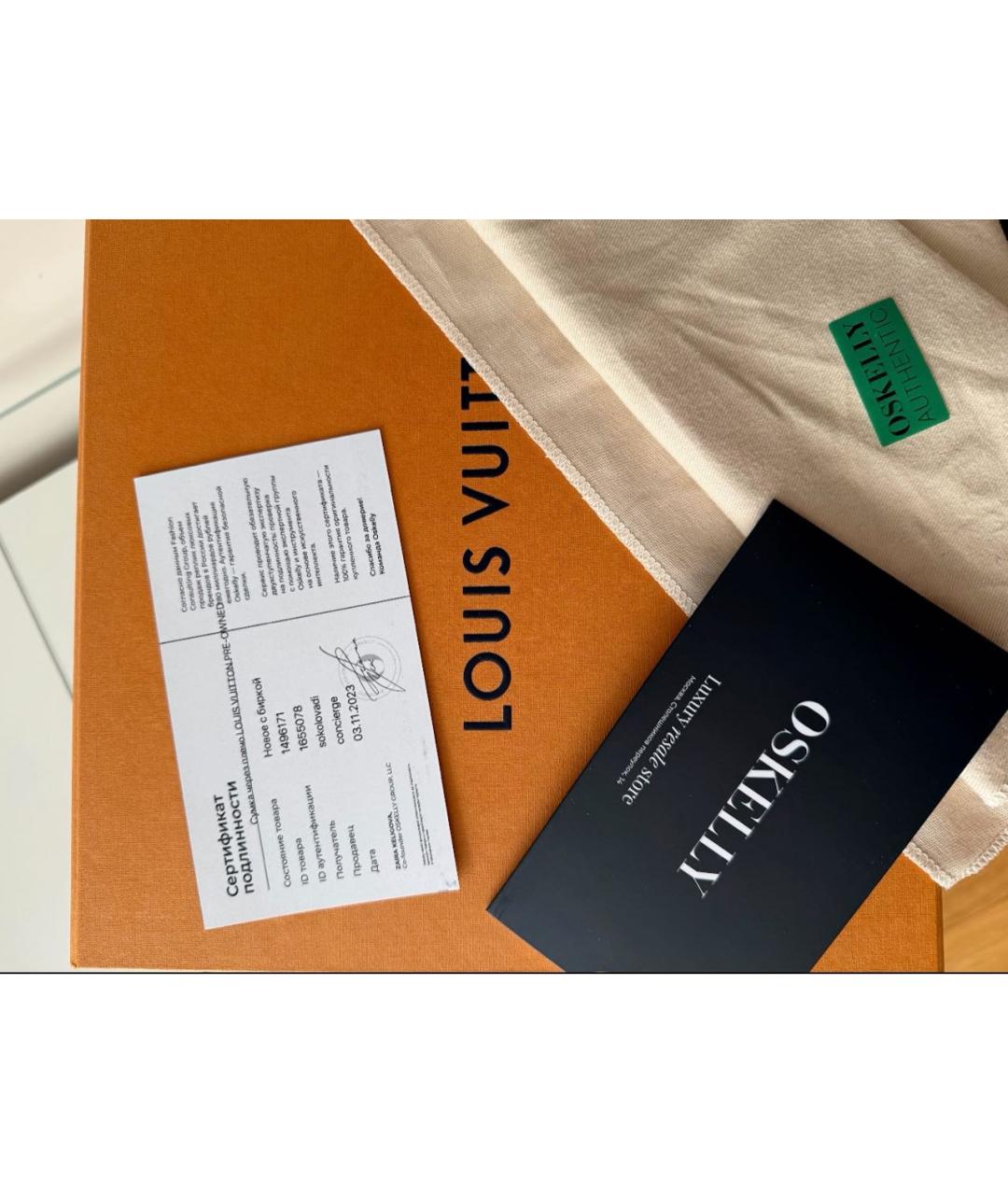 LOUIS VUITTON Коричневая кожаная сумка с короткими ручками, фото 3