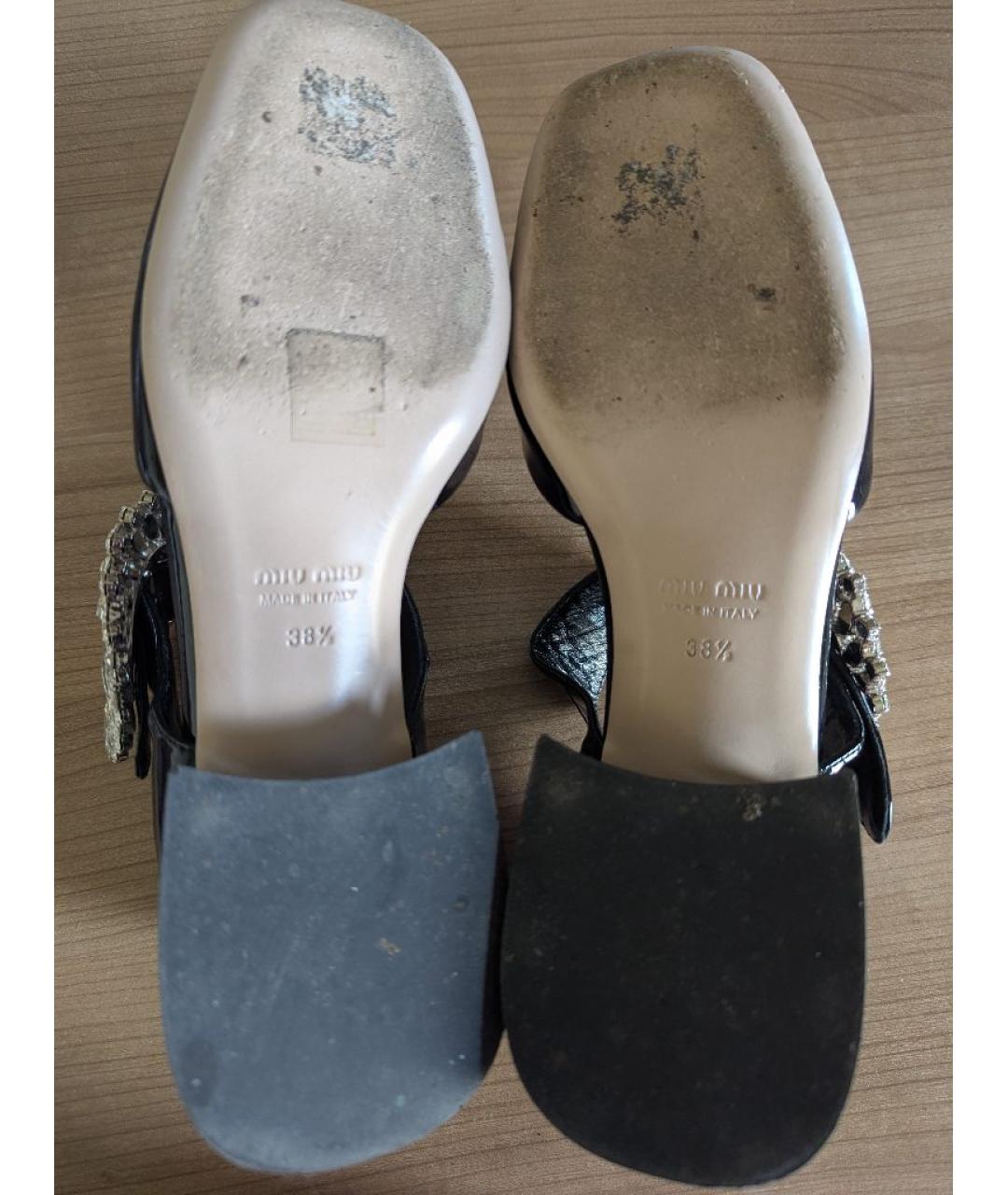 MIU MIU Черные туфли из лакированной кожи, фото 3
