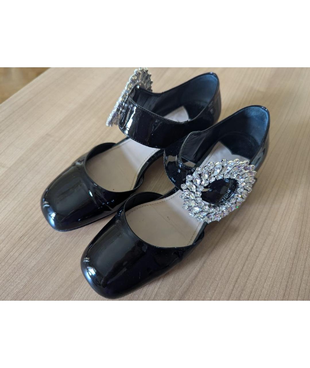 MIU MIU Черные туфли из лакированной кожи, фото 5