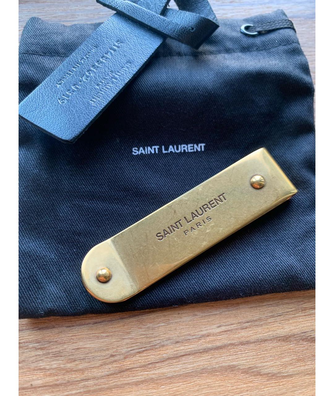 SAINT LAURENT Золотой кошелек, фото 7
