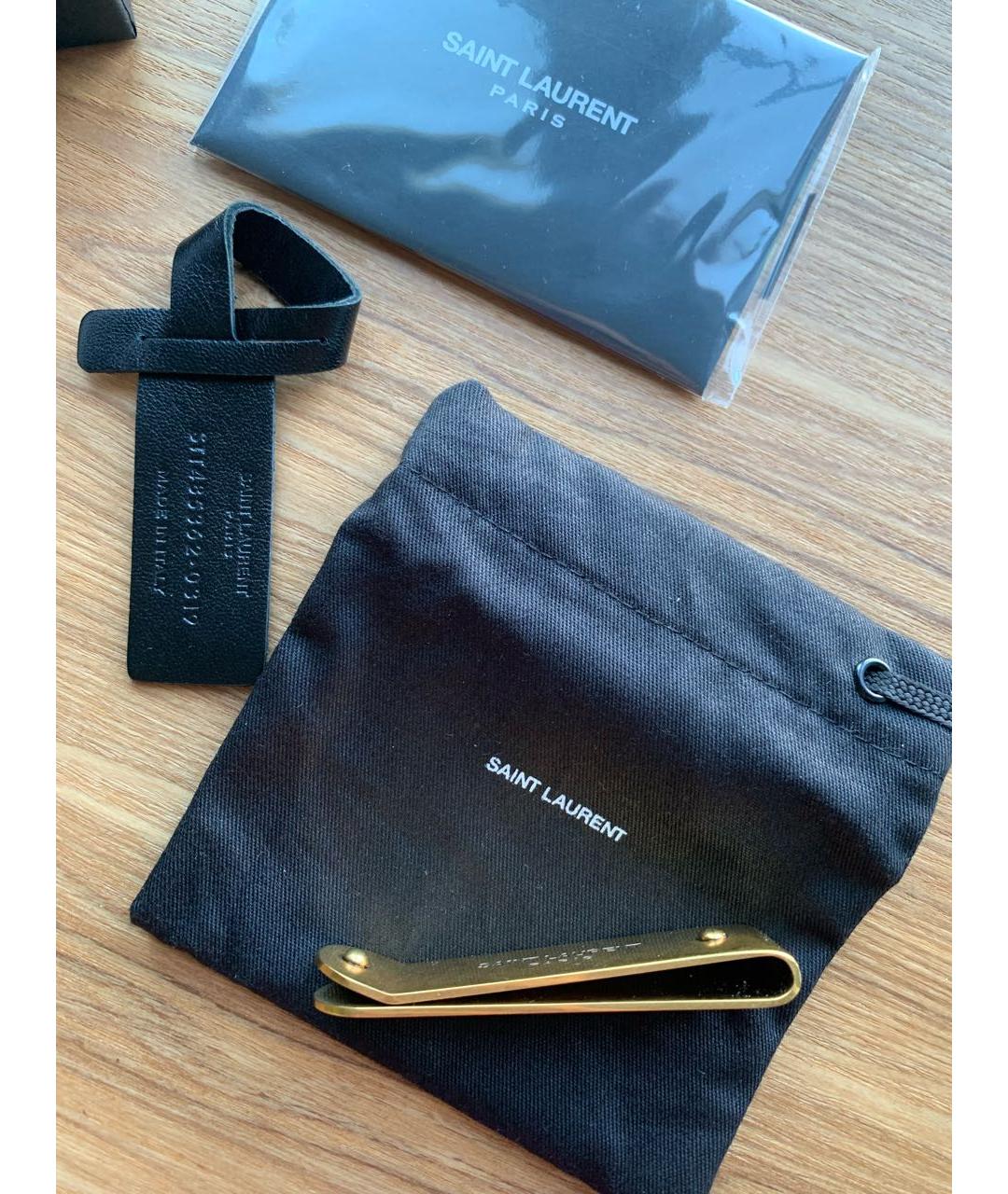 SAINT LAURENT Золотой кошелек, фото 5
