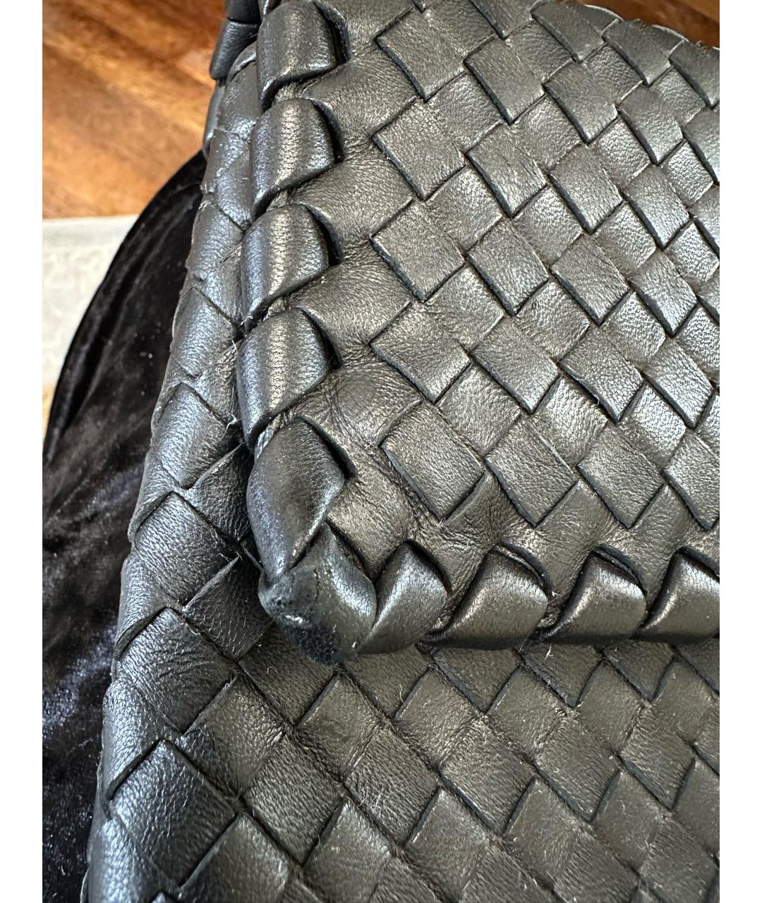 BOTTEGA VENETA Черная кожаная сумка с короткими ручками, фото 2