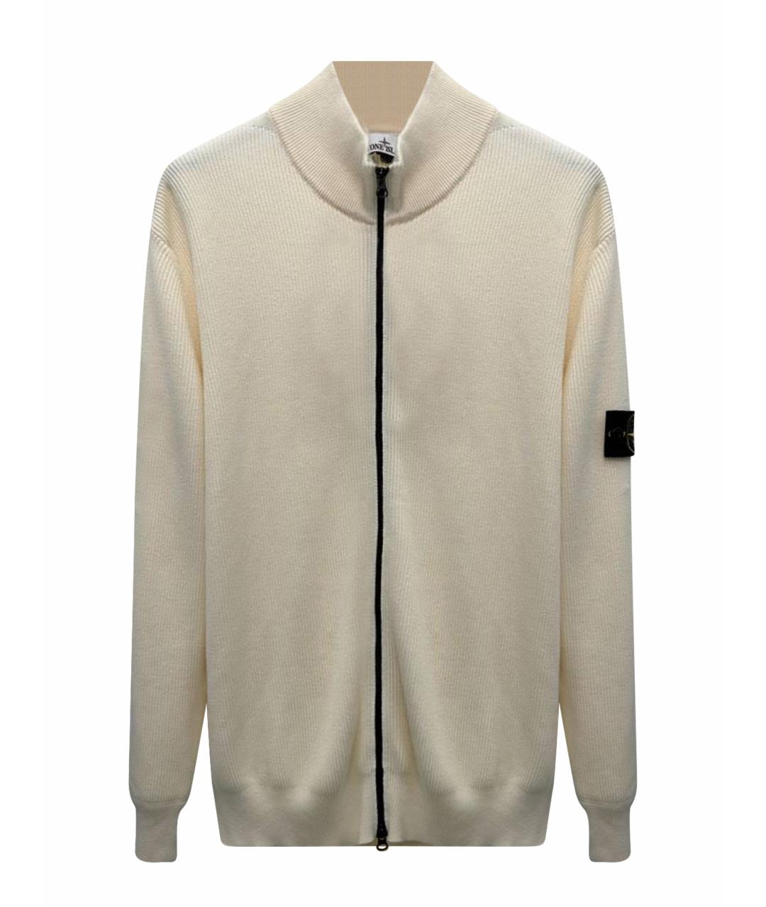 STONE ISLAND Бежевый хлопковый джемпер / свитер, фото 1