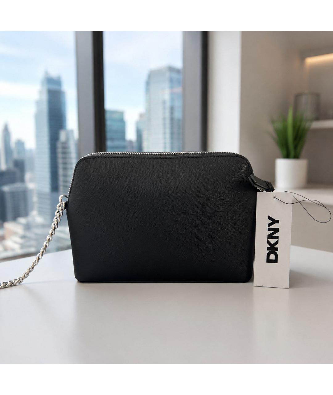 DKNY Черная сумка через плечо из искусственной кожи, фото 2