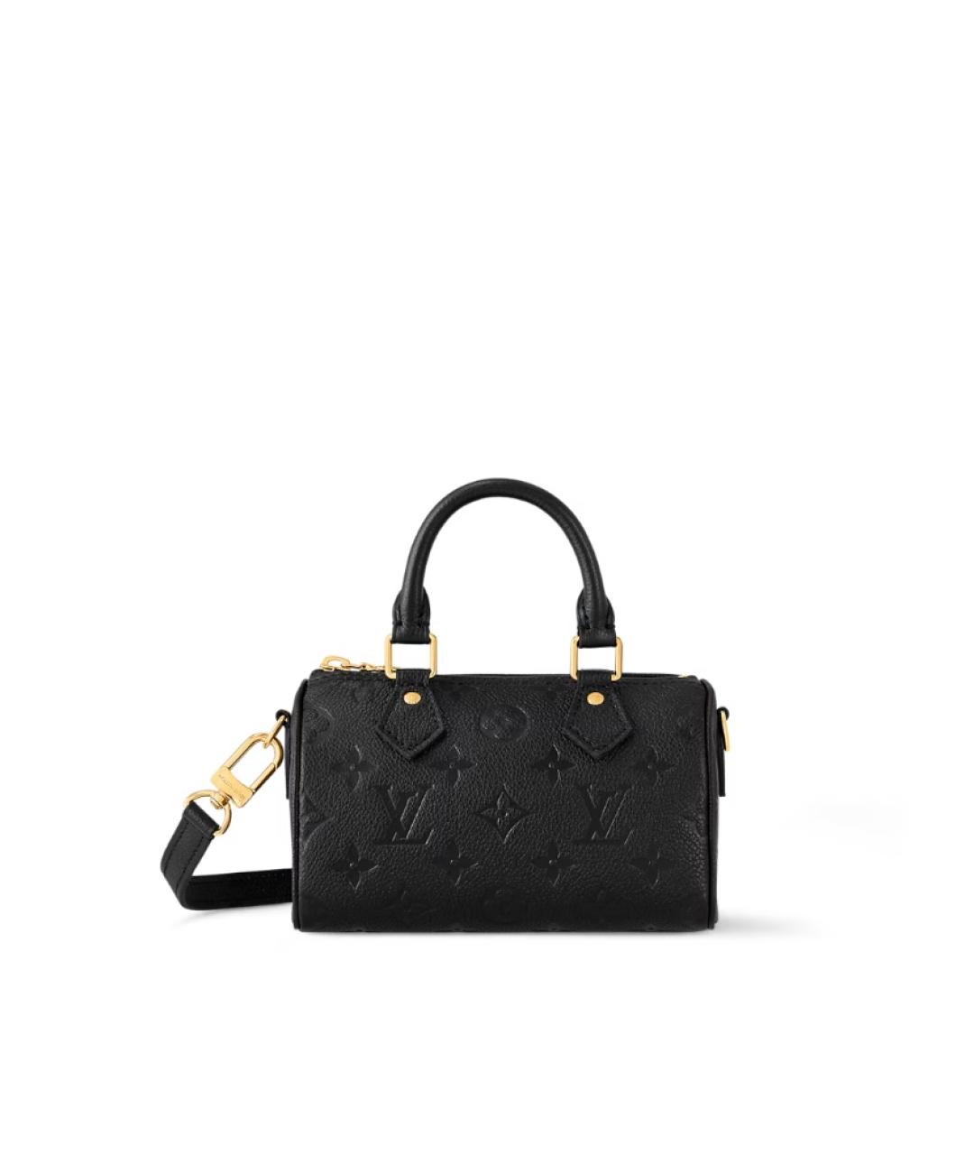 LOUIS VUITTON Черная кожаная сумка через плечо, фото 1