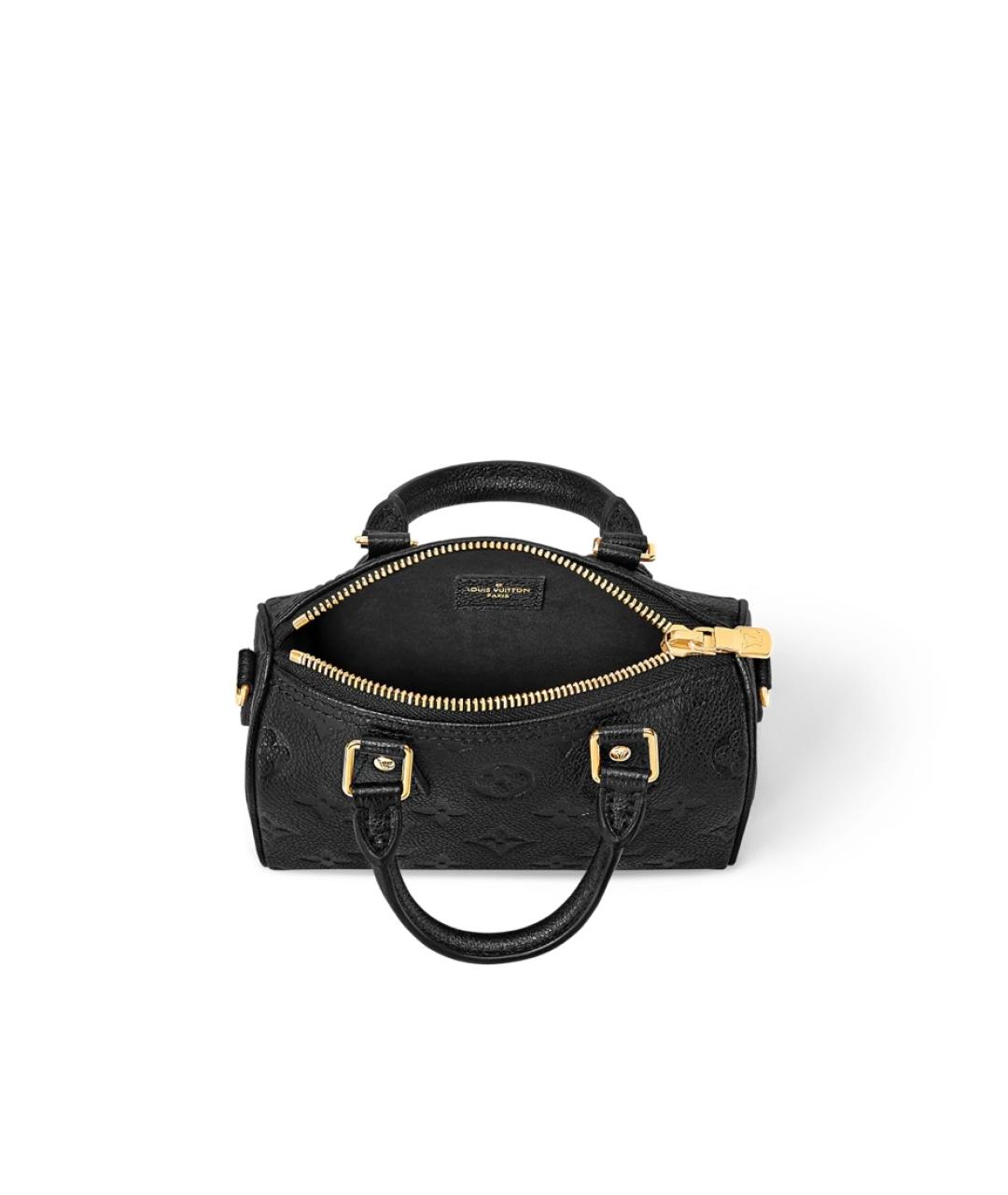 LOUIS VUITTON Черная кожаная сумка через плечо, фото 4