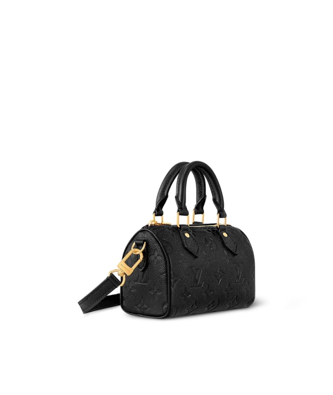 LOUIS VUITTON Черная кожаная сумка через плечо, фото 3