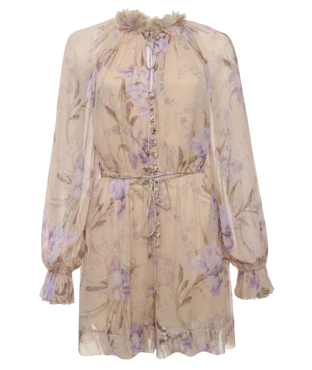 ZIMMERMANN Фиолетовый шифоновый комбинезон, фото 8