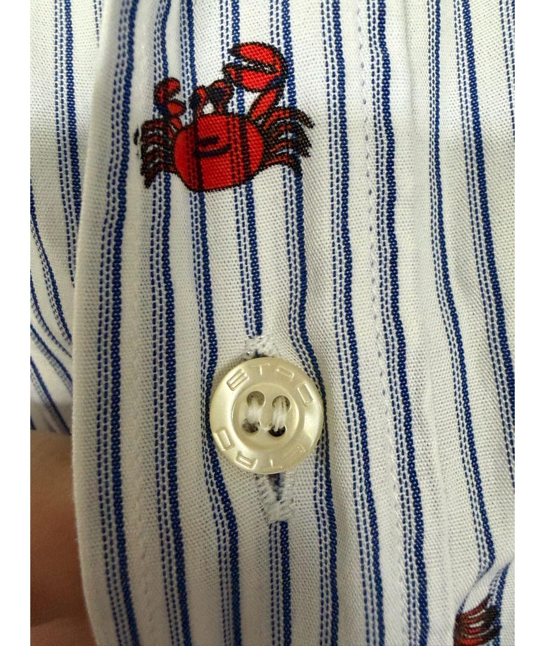 ETRO Голубая хлопковая кэжуал рубашка, фото 4