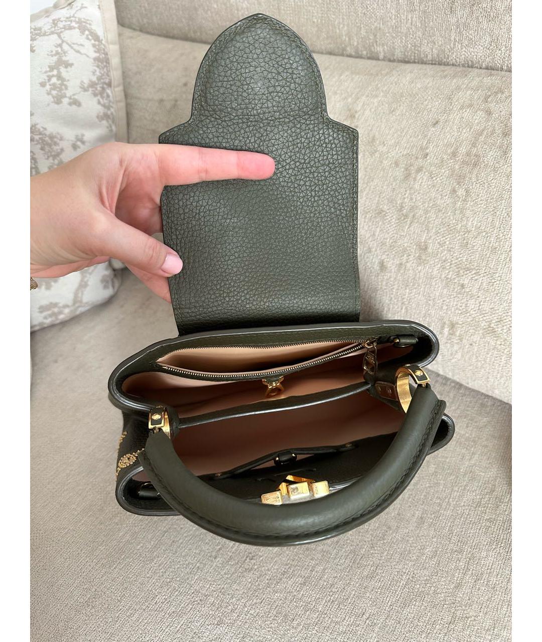 LOUIS VUITTON Хаки сумка с короткими ручками, фото 7