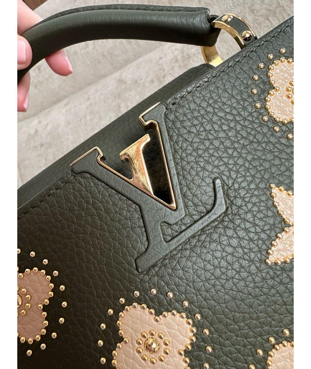 LOUIS VUITTON Хаки сумка с короткими ручками, фото 3