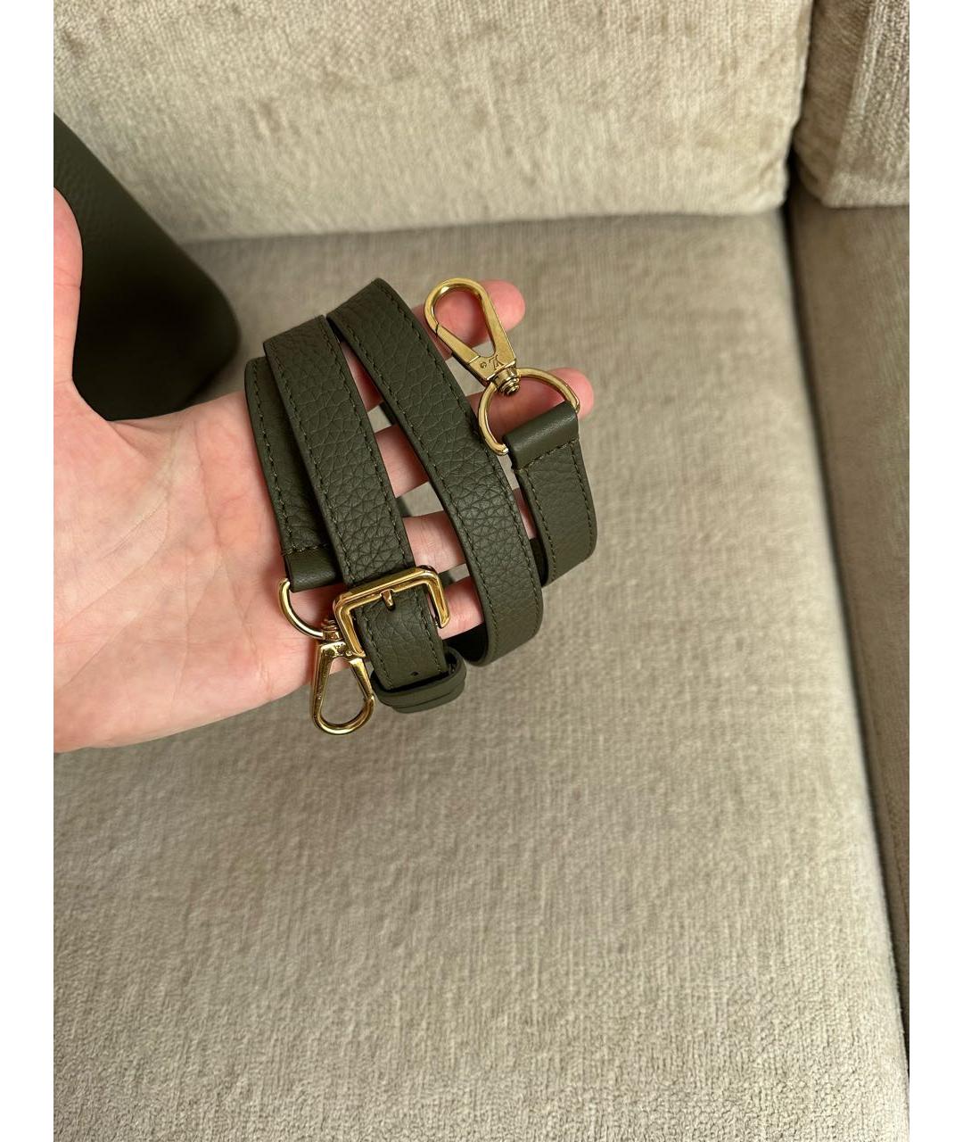 LOUIS VUITTON Хаки сумка с короткими ручками, фото 6