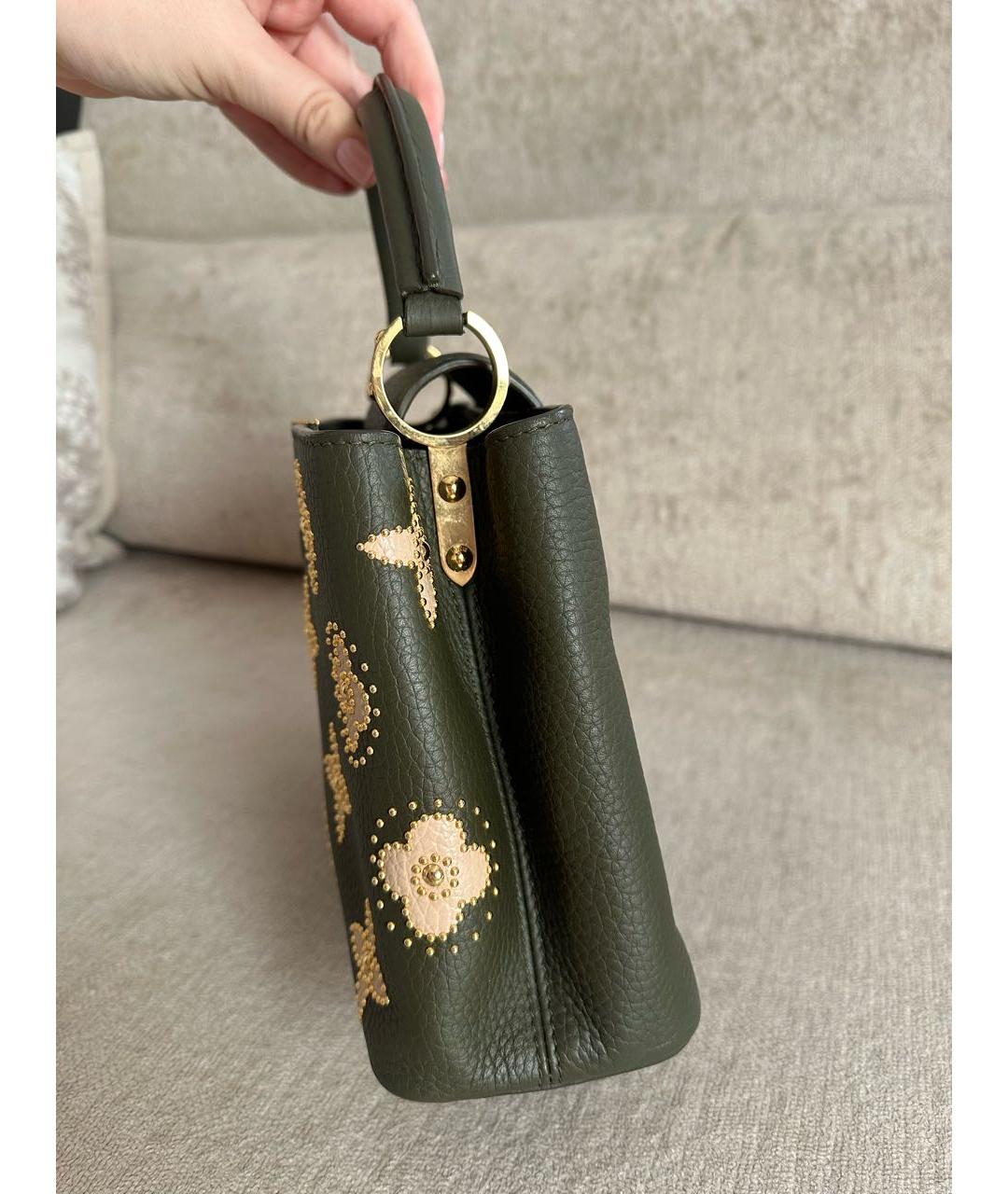 LOUIS VUITTON Хаки сумка с короткими ручками, фото 5